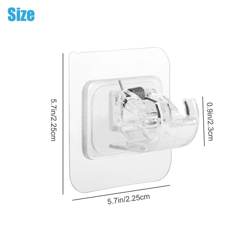 Adjustable NailFree SelfAdhesive Curtain Rod Clip Hooks 6