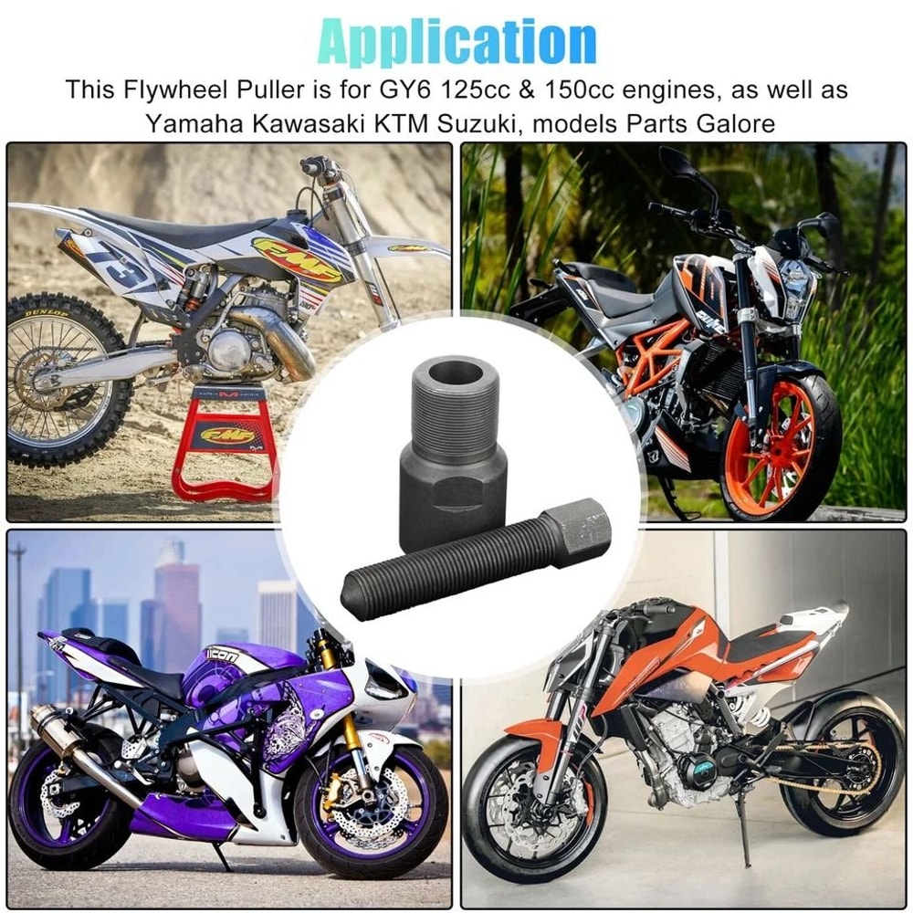 Motorcycle Flywheel Puller For Yamaha Kawasaki Clutch Removal 14