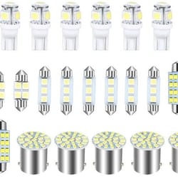 car interior led lights combo kit dome, map, license plate & trunk bulbs