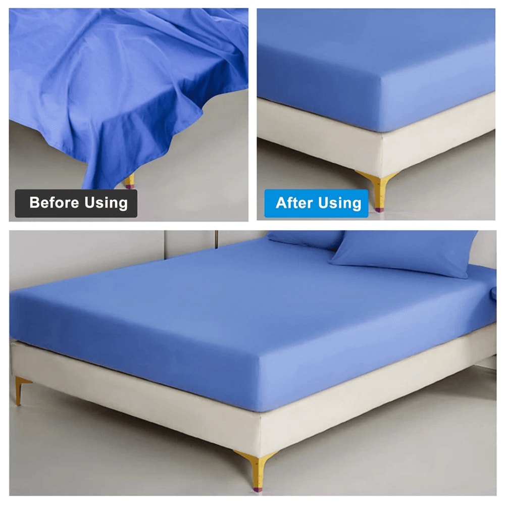 Adjustable Bed Sheet Fasteners With Elastic Suspenders Clips 6