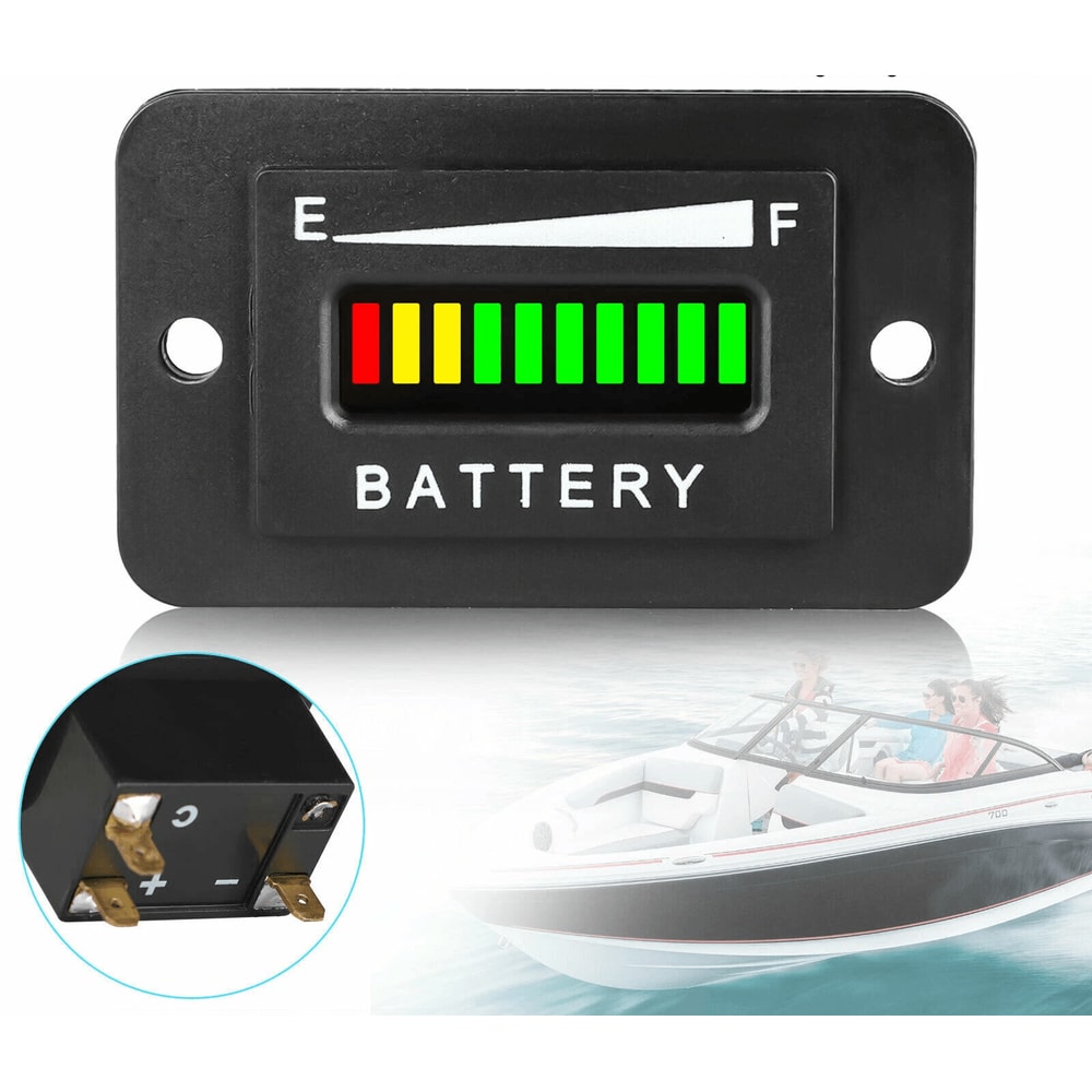 Battery Indicator Meter For EZGO Club Car And Yamaha Golf Carts Clear LED Display And Weatherproof 0