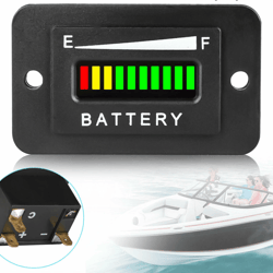 battery indicator meter for ezgo, club car, and yamaha golf carts clear led display and weatherproof design