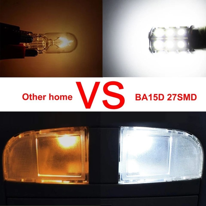Super Bright BA15D SMD LED Interior RV Camper Trailer Light Bulb White HighQuality Replacement For 4