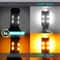WhiteAmber LED DRL Switchback Turn Signal Parking Light Bulbs Dual Color For Vehicles 2