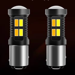 white/amber led drl switchback turn signal parking light bulbs dual color for vehicles