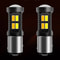 WhiteAmber LED DRL Switchback Turn Signal Parking Light Bulbs Dual Color For Vehicles 0