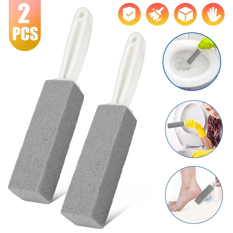 Heavy Duty Pumice Stone With Handle Toilet Scouring Stain Remover For Porcelain Tiles And More 8