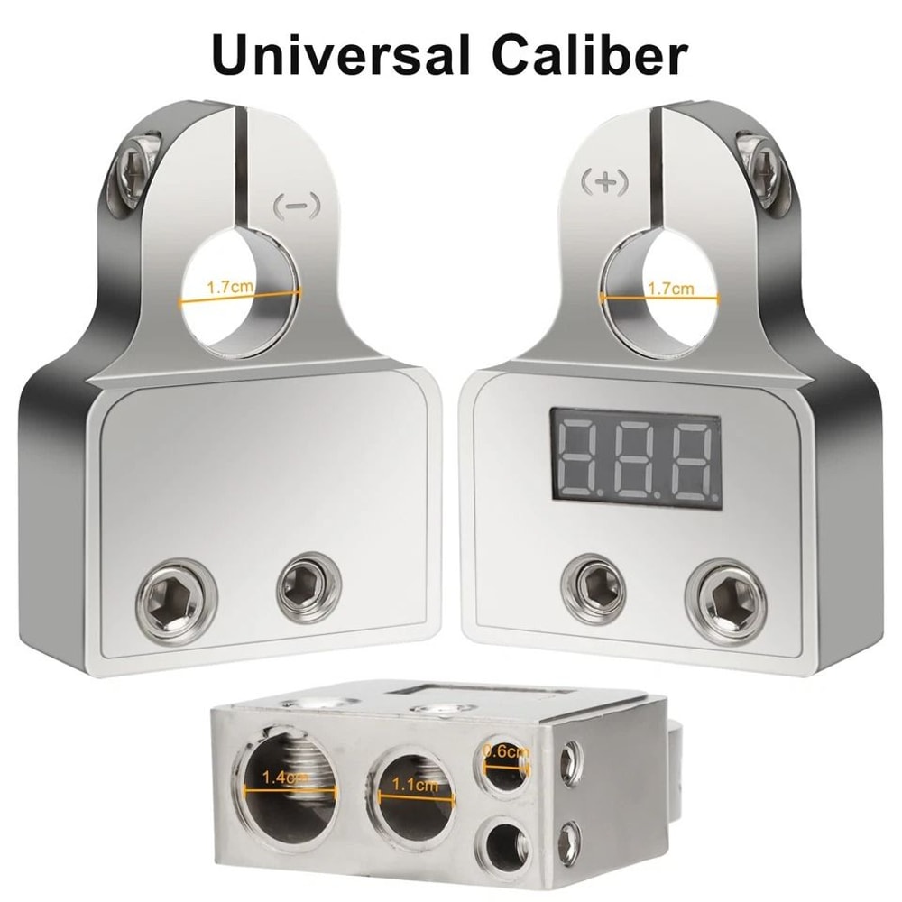 Car Battery Terminal Connectors With LED Voltmeter 3