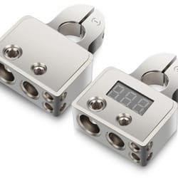 car battery terminal connectors with led voltmeter
