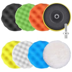 car polishing buffing pads kit for drill foam & wool polisher for waxing and detailing