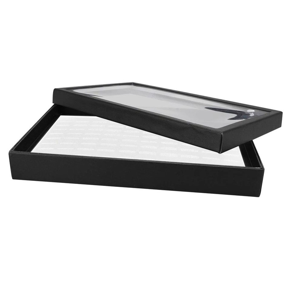 Jewelry Ring Display Case Earring Organizer Stackable Dustproof Storage Tray For Rings Earrings 0