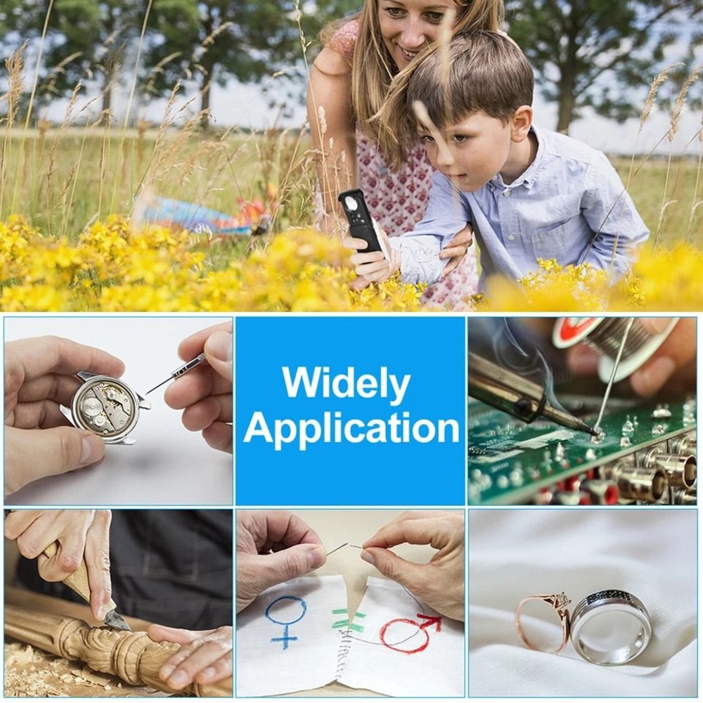 Jewelry Magnifier Loop With LED Light Folding Magnifying Glass For Jewelry Gems Coins And More 7