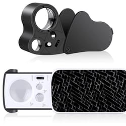 jewelry magnifier loop with led light folding magnifying glass for jewelry, gems, coins, and more