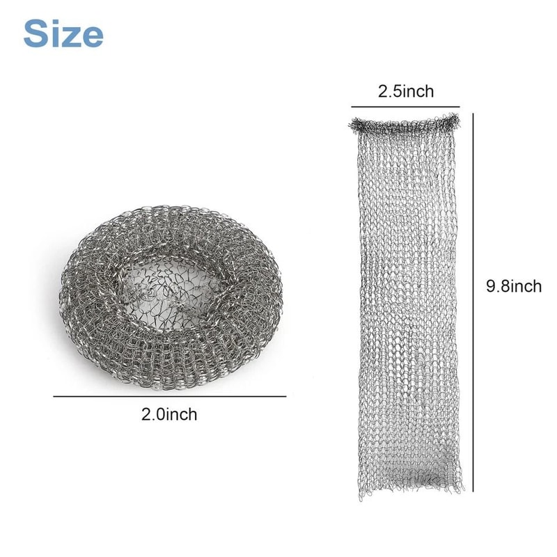 Washing Machine Lint Drain Filter Steel Wire Mesh Ties Lint Catcher Hair Trap For Drainage System 3