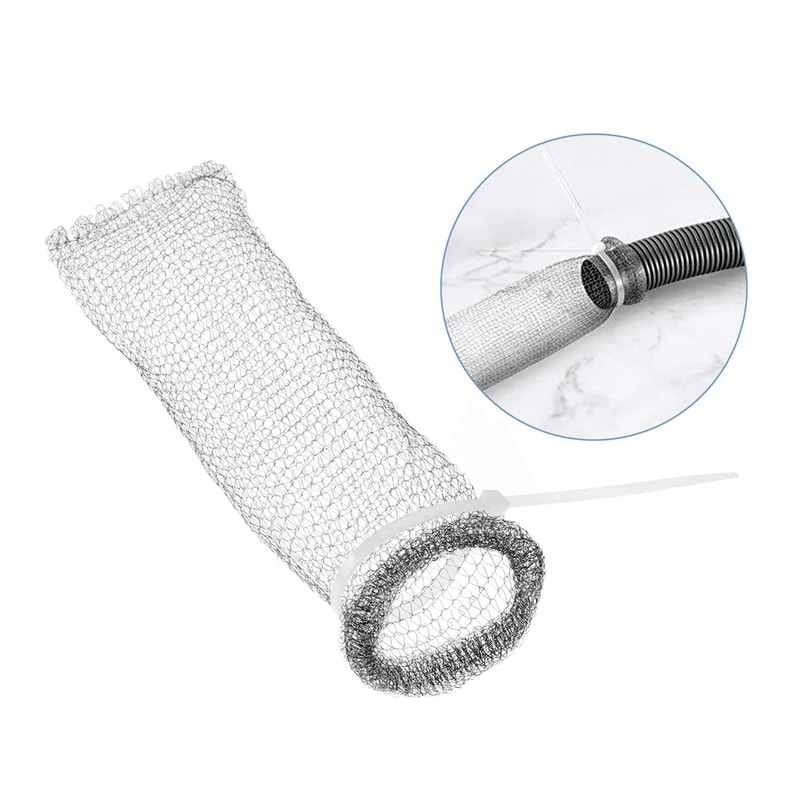 Washing Machine Lint Drain Filter Steel Wire Mesh Ties Lint Catcher Hair Trap For Drainage System 0