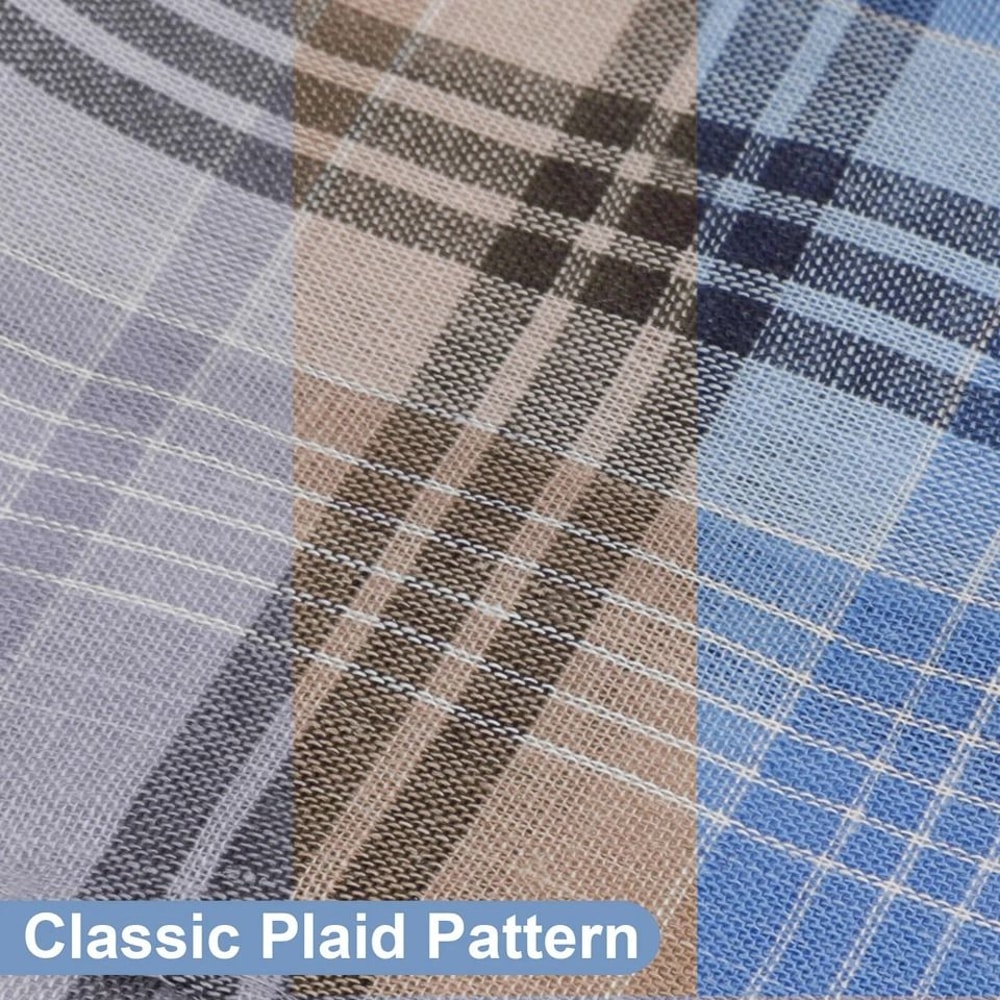 Classic Plaid Cotton Handkerchiefs Pocket Square For Men 9
