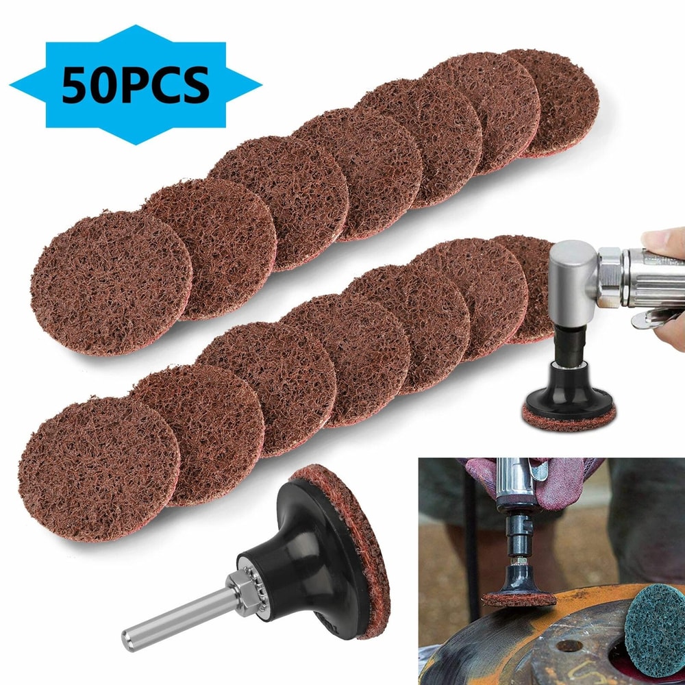 Roll Lock Surface Conditioning Sanding Discs For Die Grinder Medium Grit Pads For Polishing Finish 9