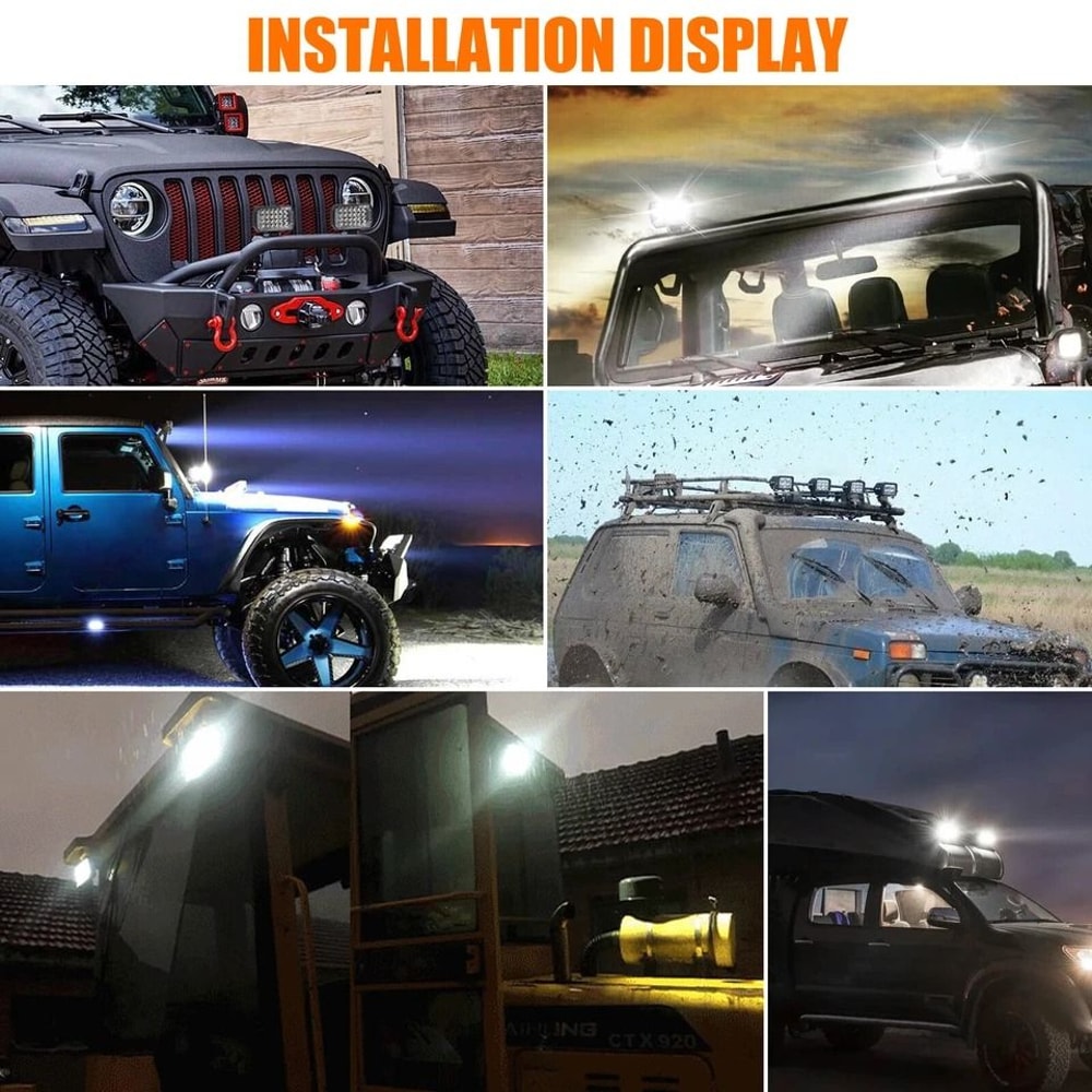 LED Work Light Bar HighPerformance Offroad Fog Spot Pods For Trucks ATVs SUVs And Motorcycles 5