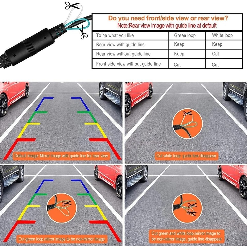 Car Backup Camera With Night Vision FrontRear View Parking Camera 0
