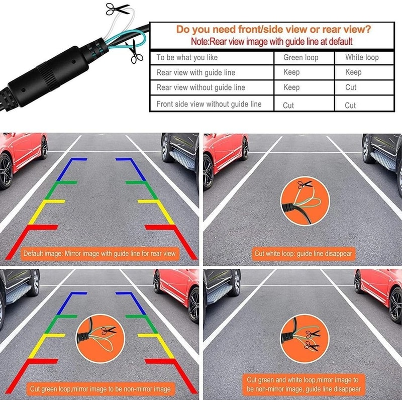 Car Backup Camera With Night Vision FrontRear View Parking Camera 0