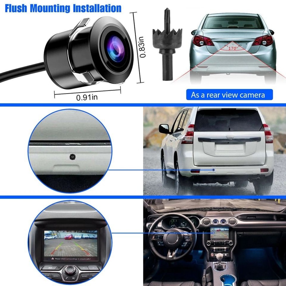 Car Backup Camera With Night Vision FrontRear View Parking Camera 4
