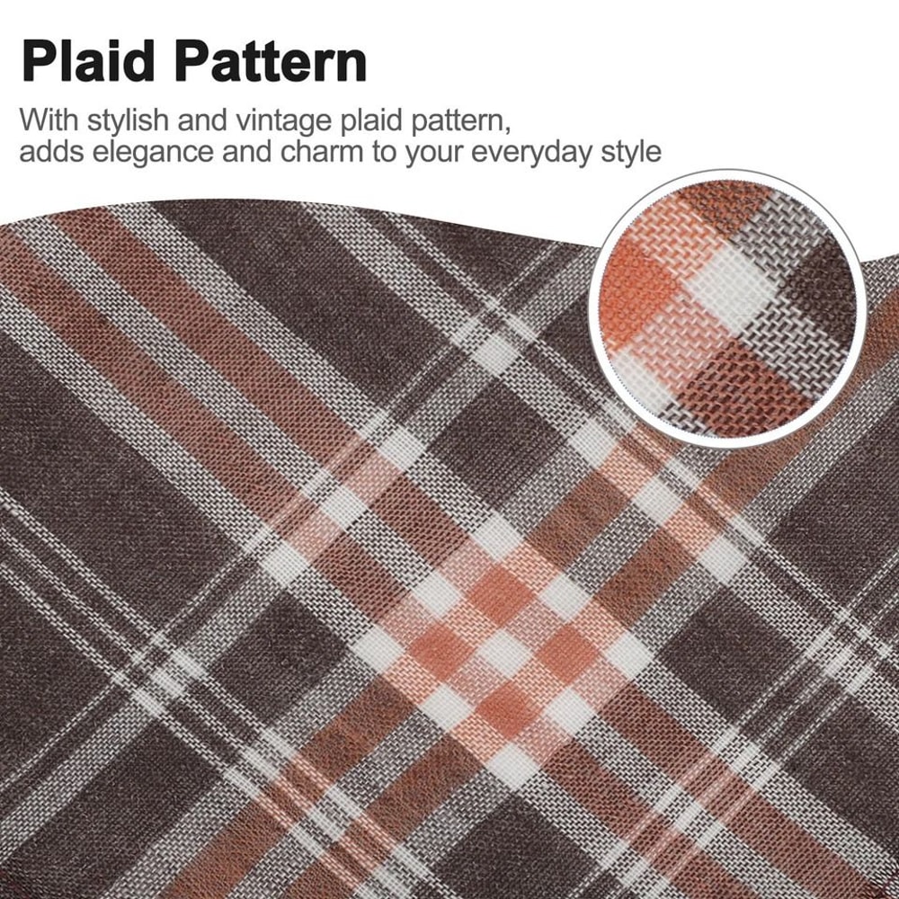 Plaid Cotton Handkerchief Set Soft Absorbent Classic Pocket Squares 13