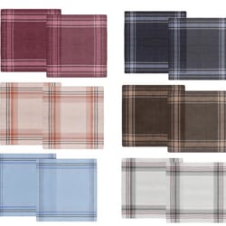 plaid cotton handkerchief set soft, absorbent, classic pocket squares