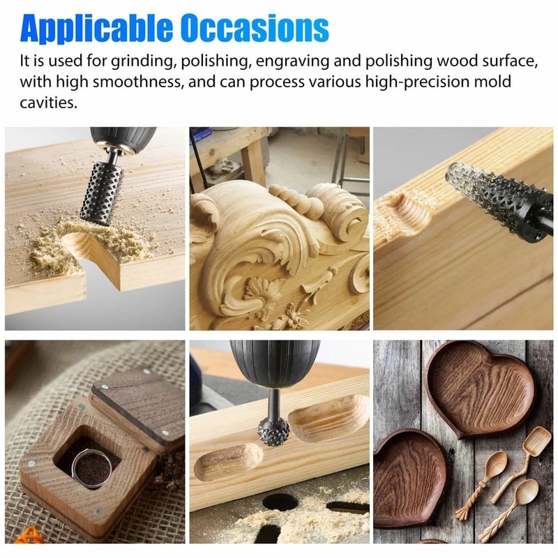 Carbon Steel Burr Set For Die Grinders Dremel Rotary Tools Precision Cutting Carving And Polishing 4