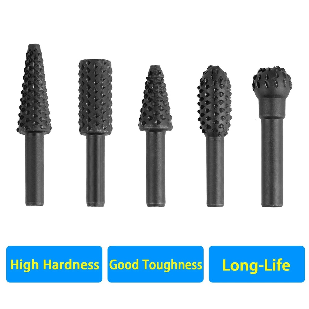 Carbon Steel Burr Set For Die Grinders Dremel Rotary Tools Precision Cutting Carving And Polishing 7