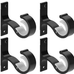 wall mount curtain rod holders with screws aluminum bracket