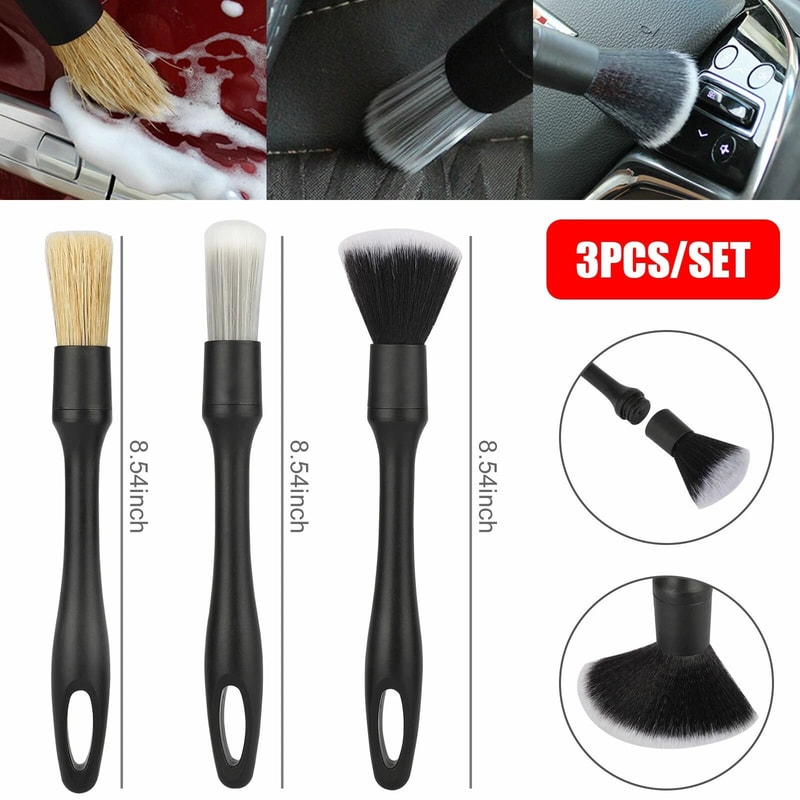 Car Detailing Brush Set Premium Auto Detailing Kit For Engine Wheels And Interior Cleaning 7