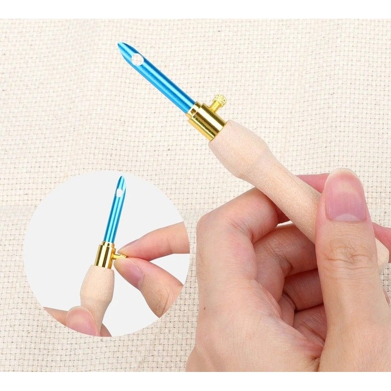 DIY Punch Needle Kit For Embroidery Cross Stitch Complete Craft Set With Tools Fabrics 0