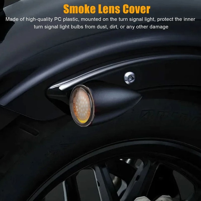 Front Rear LED Turn Signal Lights With Smoke Lens For Harley Davidson Motorcycles 2