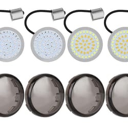 front & rear led turn signal lights with smoke lens for harley davidson motorcycles