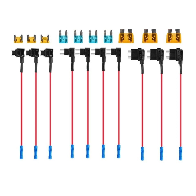 AddaCircuit Fuse Adapter Kit Standard Mini Blade Fuse Holders For Car 0