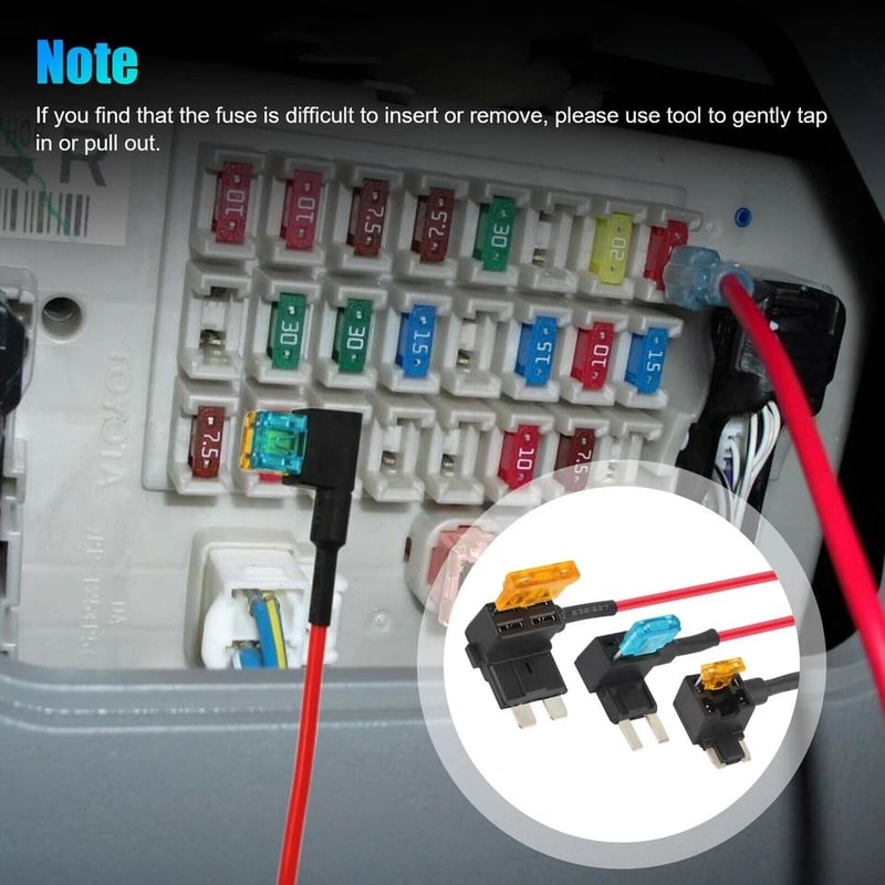 AddaCircuit Fuse Adapter Kit Standard Mini Blade Fuse Holders For Car 5