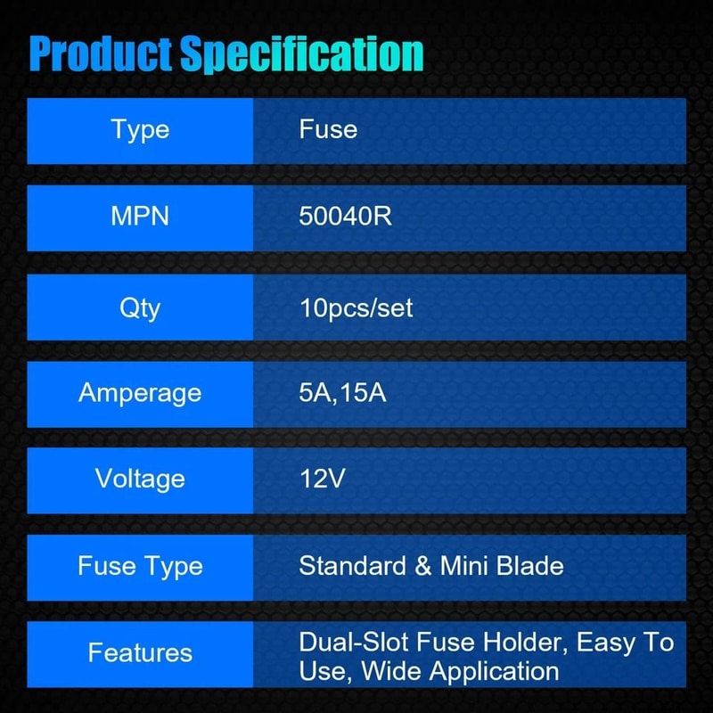 AddaCircuit Fuse Adapter Kit Standard Mini Blade Fuse Holders For Car 8