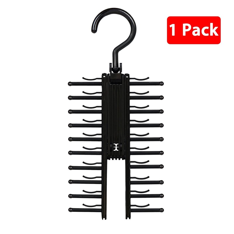 Cross X Tie Rack Holder Belt Hanger With NonSlip Clips Closet Organizer For Efficient Tie Storage 1