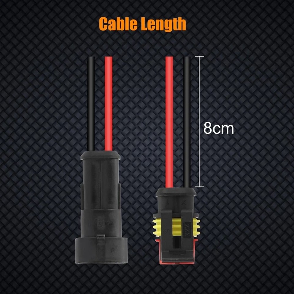 Waterproof Electrical Wire Connector Kit For Car Motorcycle Boat Male Female Durable 5