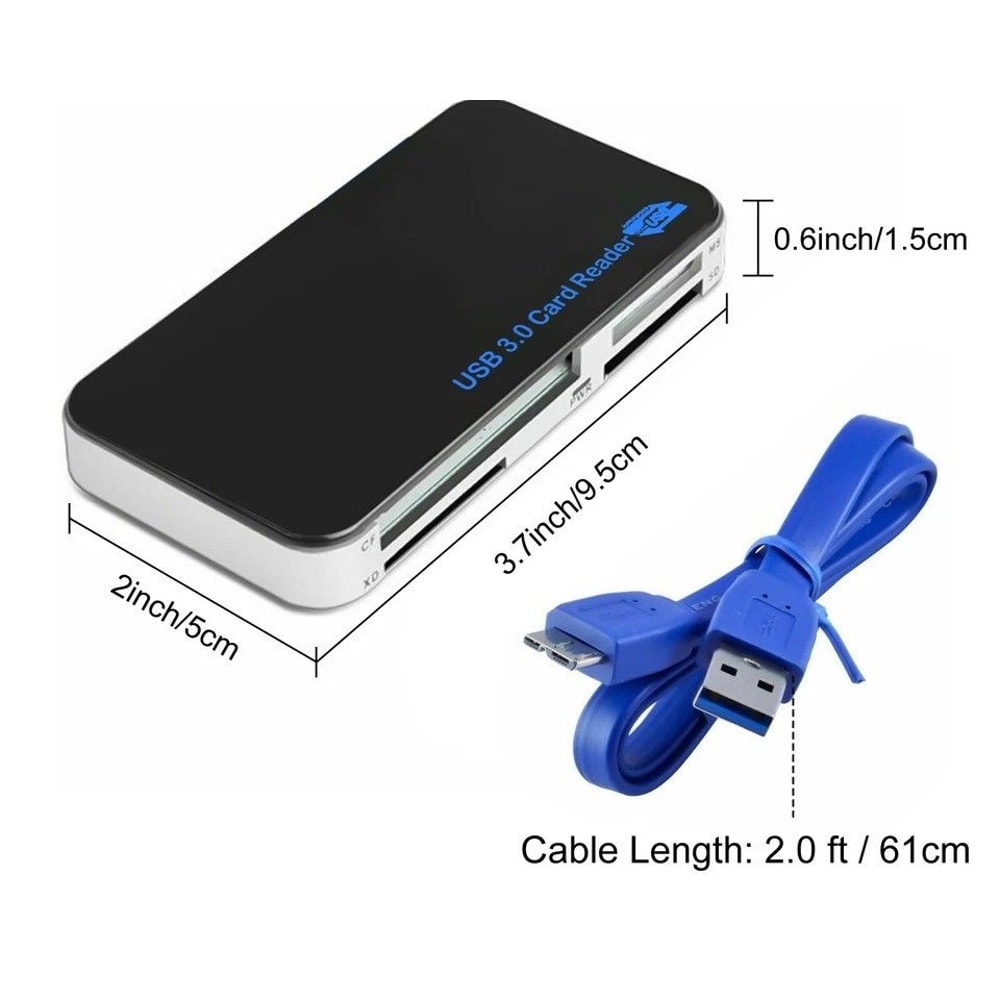 USB Memory Card Reader HighSpeed Adapter For SD CF MicroSD XD MS 4