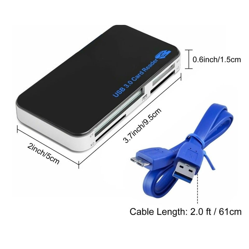 USB Memory Card Reader HighSpeed Adapter For SD CF MicroSD XD MS 4