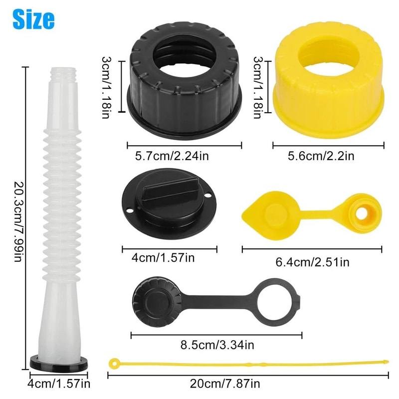 Replacement Gas Can Spout Nozzle Vent Kit For Plastic Gas Cans Universal Compatibility With Old Sty 8