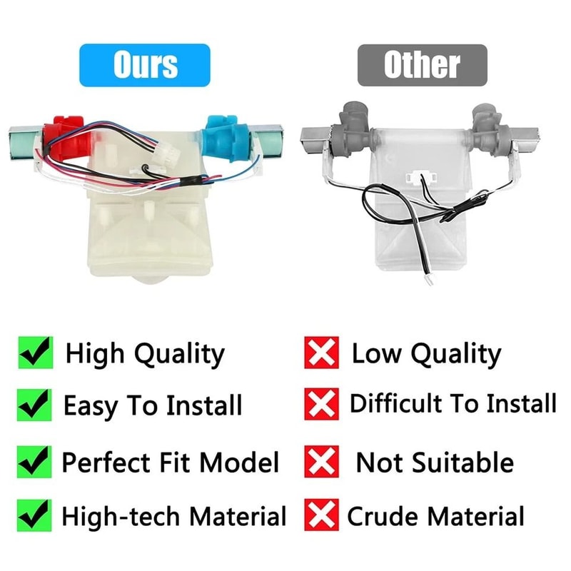 Washing Machine Water Inlet Valve Compatible With Maytag Whirlpool Kenmore More 4