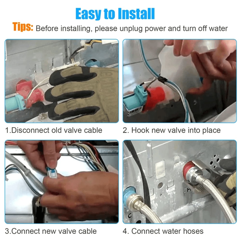 Washing Machine Water Inlet Valve Compatible With Maytag Whirlpool Kenmore More 7