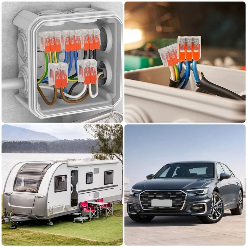 Lever Nut Compact Splicing Wire Connectors Conductor Terminal For Electrical Wiring 6