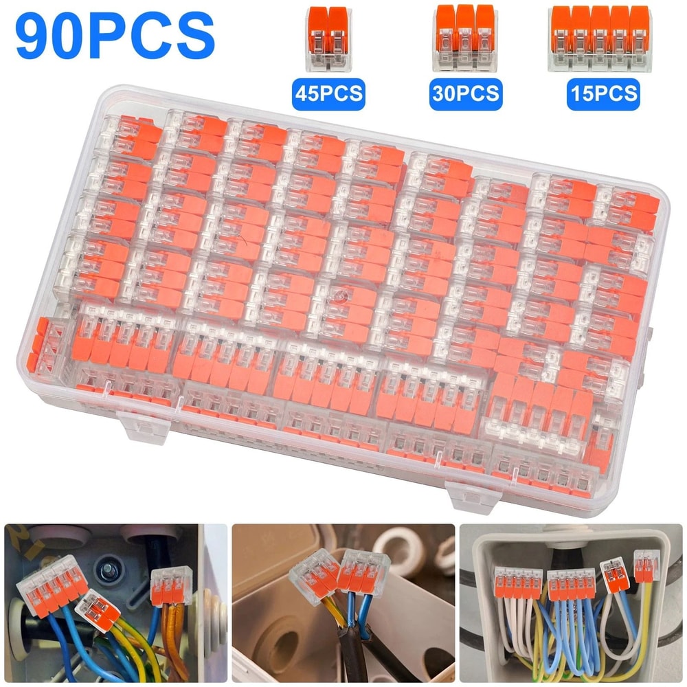 Lever Nut Compact Splicing Wire Connectors Conductor Terminal For Electrical Wiring 7