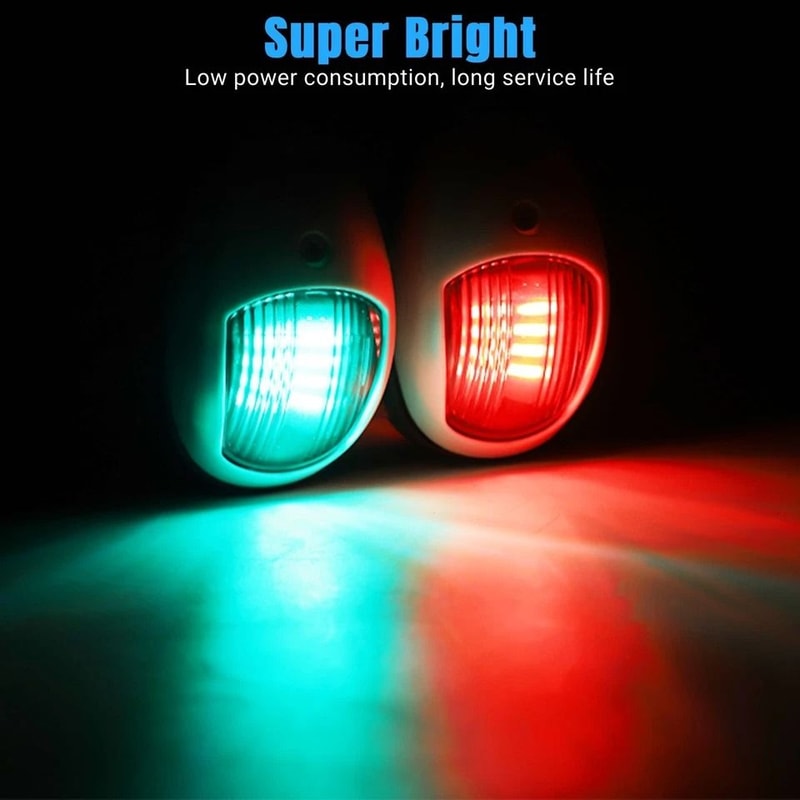 Red Green LED Boat Navigation Lights Waterproof Marine Bow Lamp For Pontoon Speed Boats 1