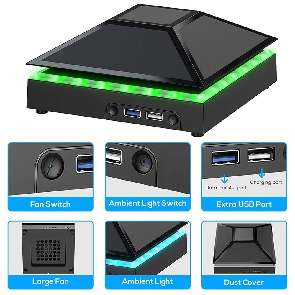 Adjustable RGB Cooling Fan For Xbox Series X Console Low Noise HighSpeed Fan For Optimal Performan 4
