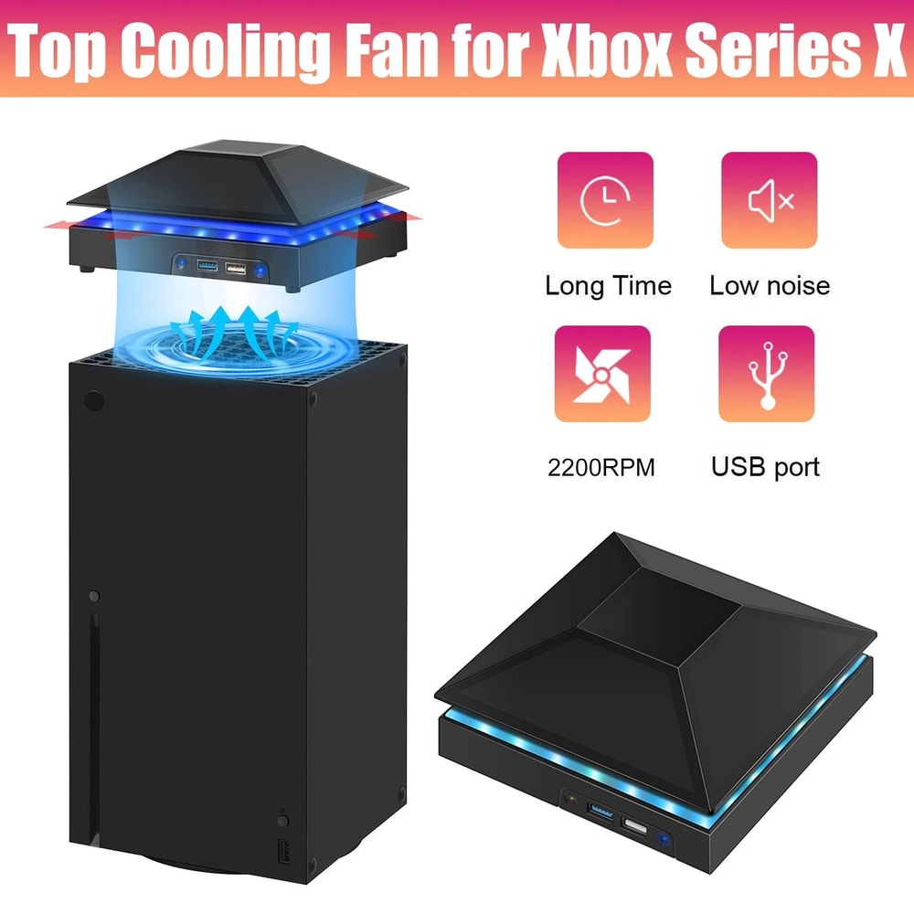 Adjustable RGB Cooling Fan For Xbox Series X Console Low Noise HighSpeed Fan For Optimal Performan 7