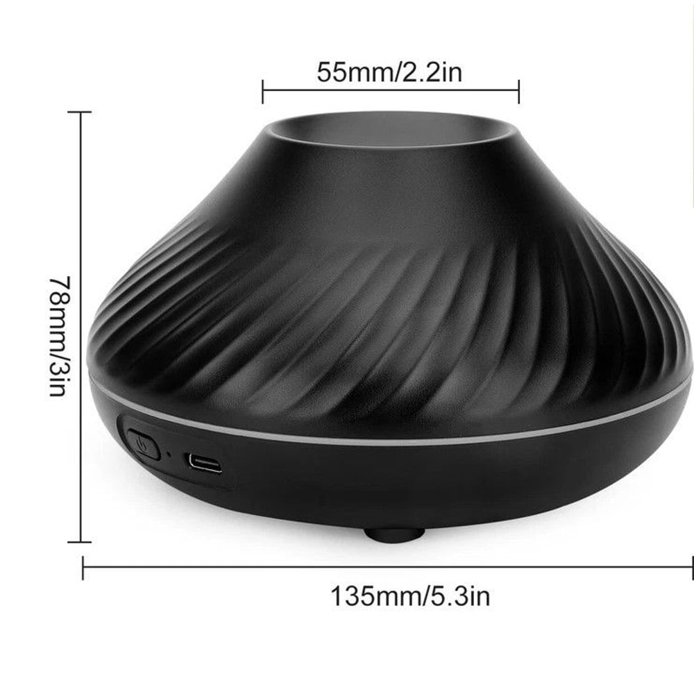 Aroma Volcano Flame Diffuser Aromatherapy Humidifier For Room Essential Oil Diffuser With Color LED 14